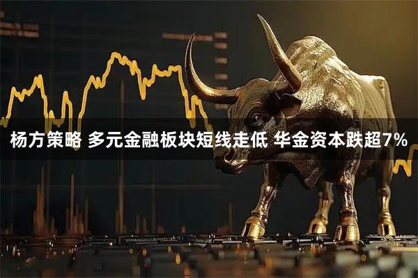 杨方策略 多元金融板块短线走低 华金资本跌超7%